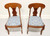 SOLD - CASSADY Solid Cherry Empire Style Dining Side Chairs - Pair A