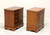 SOLD - Mid 20th Century Vintage Burl Walnut Nightstands Bedside Chests - Pair