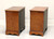 SOLD - Mid 20th Century Vintage Burl Walnut Nightstands Bedside Chests - Pair