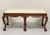 SOLD - Vintage Late 20th Century Mahogany Chippendale Bench w/ Ball in Claw Feet