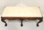 SOLD - Vintage Late 20th Century Mahogany Chippendale Bench w/ Ball in Claw Feet