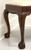 SOLD - Vintage Late 20th Century Mahogany Chippendale Bench w/ Ball in Claw Feet