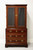 DREXEL 18th Century Collection Chippendale Banded Mahogany Curio / Display Cabinet - B