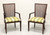 SOLD - Barbara Barry for BAKER Contemporary Mahogany Dining Armchairs - Pair