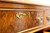 SOLD - Burlwood Inlaid Mahogany Leather Top Traditional Executive Desk