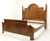 SOLD - Late 20th Century Vintage Maple King Size Panel Bed with Barley Twist Posts