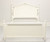 SOLD - Traditional Style White Painted Full Size Low Post Bed - B
