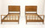 SOLD - HENREDON Circa '60 Mid Century Modern Walnut Twin Size Beds - Pair