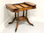 SOLD - Late 20th Century Mahogany, Birdseye Maple & Tooled Leather Game Table