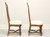 SOLD - THOMASVILLE Ceremony Collection Mediterranean Walnut Dining Side Chairs - Pair A