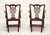 SOLD - COUNCILL Mahogany Chippendale Style Straight Leg Dining Armchairs - Pair
