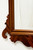 HEKMAN Crotch Mahogany Chippendale Beveled Wall Mirror