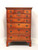 SOLD - JL TREHARN Tiger Maple Chippendale Style Tall Chest of Drawers
