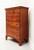 SOLD - JL TREHARN Tiger Maple Chippendale Style Tall Chest of Drawers