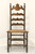 SOLD - Mid 20th Century Walnut Ladder Back Chair with Rush Seat