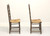 SOLD - Mid 20th Century Walnut Ladder Back Chairs with Rush Seats - Pair