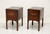 SOLD - STATTON Trutype Americana Old Towne Cherry Chippendale Style Nightstands - Pair