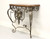 SOLD - MAITLAND SMITH Iron & Tooled Leather Pier Table / Wall Console