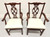 SOLD - CRESENT Solid Mahogany Straight Leg Chippendale Dining Armchairs - Pair