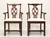 SOLD - CRESENT Solid Mahogany Straight Leg Chippendale Dining Armchairs - Pair