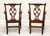 SOLD - CRESENT Solid Mahogany Straight Leg Chippendale Dining Armchairs - Pair