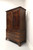 SOLD - Late 20th Century Flame Mahogany Chippendale Armoire / Linen Press