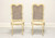 SOLD - French Provincial Louis XV Style Vintage Caned Dining Side Chairs - Pair B