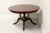 SOLD - CRAFTIQUE Solid Mahogany Regency 48" Round Single Pedestal Dining Table