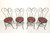 SOLD - Wrought Iron Mid 20th Century Ice Cream Parlor / Bistro Chairs - Set of 4