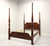 SOLD - Traditional Style Queen Size Rice Carved Four Poster Bed