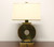 SOLD - Vintage Solid Brass with Marble Base Table Lamp with Shade