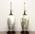 Late 20th Century Asian Chinoiserie Silver Lamps - Pair