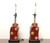 SOLD - Late 20th Century Asian Chinoiserie Red Lamps - Pair