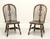 SOLD - ETHAN ALLEN Royal Charter Oak Bowback Windsor Dining Side Chairs - Pair B