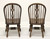 SOLD - ETHAN ALLEN Royal Charter Oak Bowback Windsor Dining Side Chairs - Pair B