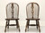 SOLD - ETHAN ALLEN Royal Charter Oak Bowback Windsor Dining Side Chairs - Pair A