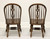 SOLD - ETHAN ALLEN Royal Charter Oak Bowback Windsor Dining Side Chairs - Pair A