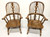 SOLD - ETHAN ALLEN Royal Charter Oak Bowback Windsor Dining Armchairs - Pair