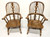 SOLD - ETHAN ALLEN Royal Charter Oak Bowback Windsor Dining Armchairs - Pair