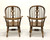 SOLD - ETHAN ALLEN Royal Charter Oak Bowback Windsor Dining Armchairs - Pair