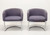 Mid 20th Century Upholstered Chrome Cantilever Chairs - Pair