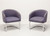 Mid 20th Century Upholstered Chrome Cantilever Chairs - Pair