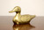 SOLD - Brass Ducks Swimming Shelf Accents - Pair