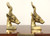 Mid 20th Century Solid Brass Antelope Bookends - Pair