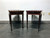 SOLD - HEKMAN Copley Place Federal Style Inlaid Flame Mahogany Tea Tables - Pair