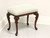 SOLD - Late 20th Century Mahogany Queen Anne Upholstered Bench Footstool - A