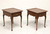 SOLD - GLOBE Mid 20th Century Mahogany Georgian Style End Side Tables - Pair