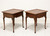 SOLD - GLOBE Mid 20th Century Mahogany Georgian Style End Side Tables - Pair