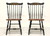 SOLD - HITCHCOCK Mid 20th Century Stenciled Windsor Dining Side Chairs - Pair A