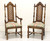 Mid 20th Century Walnut Spanish Baroque Style Dining Chairs - Set of 6